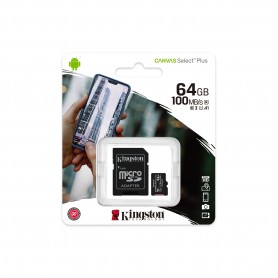 TARJETA KINGSTON MICRO SDHC 64Gb+A C10R100